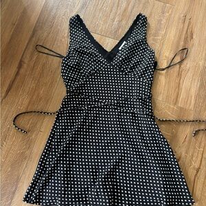 Princess Polly Black and White Polka Dot Dress
